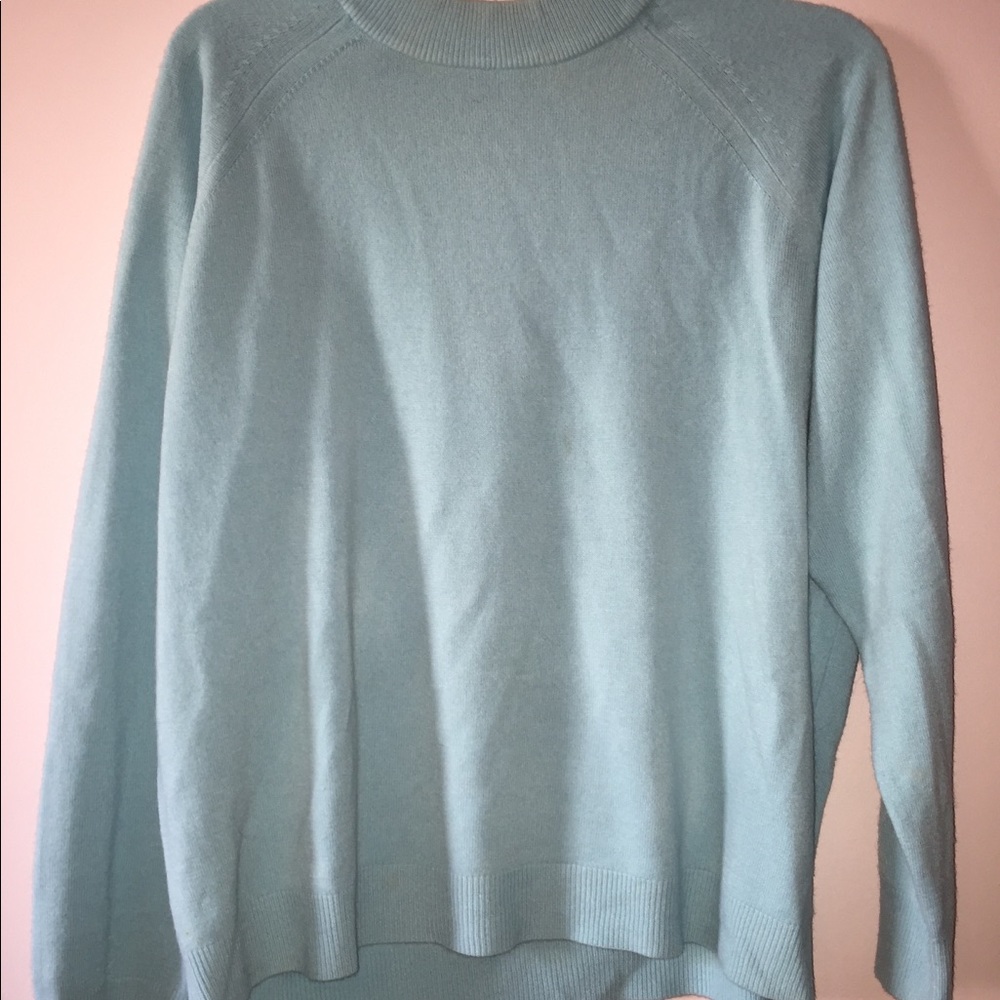 blue oversized sweater